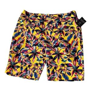 Zac & Rachel Habenero Multicolor Abstract Print Shorts,W:20”, I:12”, L:23”